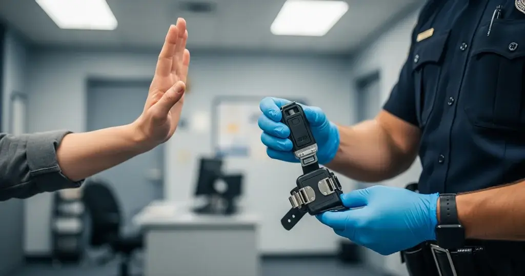 Refuzul de a purta brățara electronică, un act de încălcare a ordinului de protecție
